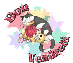 Gif animé Bon vendredi chats